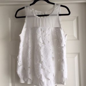 Sheer layer sleeveless blouse